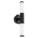 Buy Bathroom Vanity Lights Australia Palmera 2 Light Wall Light 3000K LED Black & White - 202112