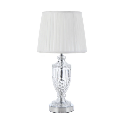 Buy Table Lamps Australia DEBDEN Table Lamp Light Chrome Iron / Clear Glass - DEBDEN TL-CHIV