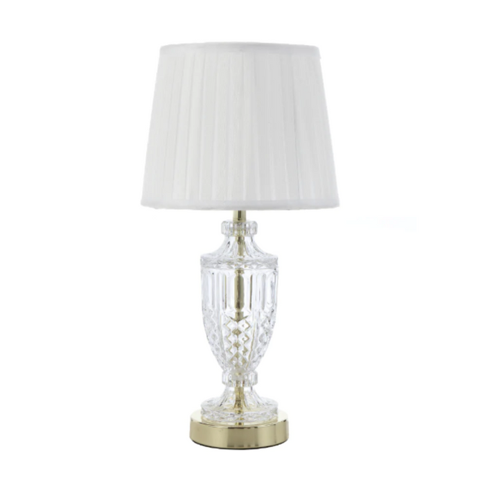 Buy Table Lamps Australia DEBDEN Table Lamp Light Gold Iron / Clear Glass - DEBDEN TL-GDIV