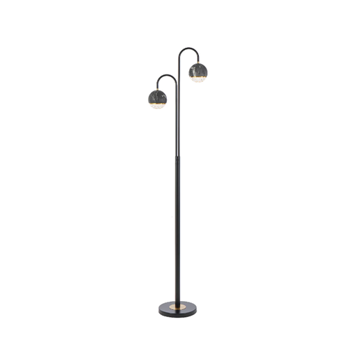 Buy Floor Lamps Australia Oneta Floor Lamp 2 Lights Black Matt Iron Clear Acrylic - ONETA FL2-BKCL