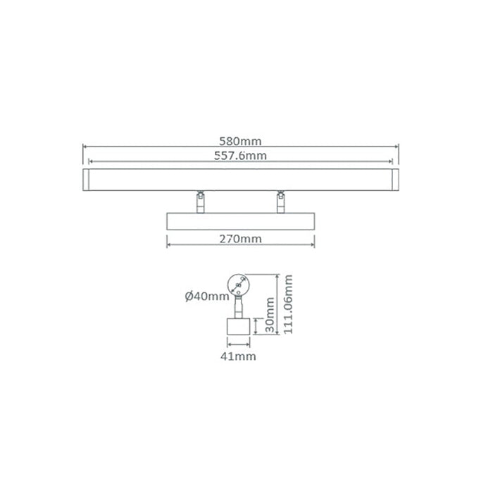 Buy Bathroom Vanity Lights Australia Mirror Bathroom Vanity Light 10W Satin Chrome Aluminium 3CCT - 12005