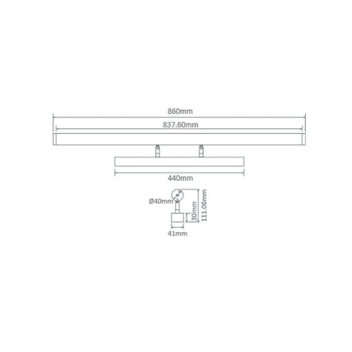 Buy Bathroom Vanity Lights Australia Mirror Bathroom Vanity Light 15W Satin Chrome Aluminium 3CCT - 12015