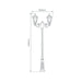 Buy Post Lights Australia Chester Post 2 Lights H2420mm Green Aluminium - 15023