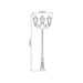 Buy Post Lights Australia Chester Post 3 Lights H2420mm Green Aluminium - 15029
