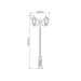 Buy Post Lights Australia Chester Post 2 Lights H2420mm Burgundy Aluminium - 15052