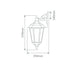 Buy Outdoor Wall Lanterns Australia Chester Outdoor Wall Lantern Down Bracket H575mm Burgundy Aluminium - 15070