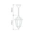 Buy Outdoor Pendant Lights Australia Chester Outdoor Pendant Light H770mm Black Aluminium - 15081
