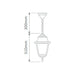 Buy Outdoor Pendant Lights Australia Paris Outdoor Pendant Light H610mm Black Aluminium - 15111