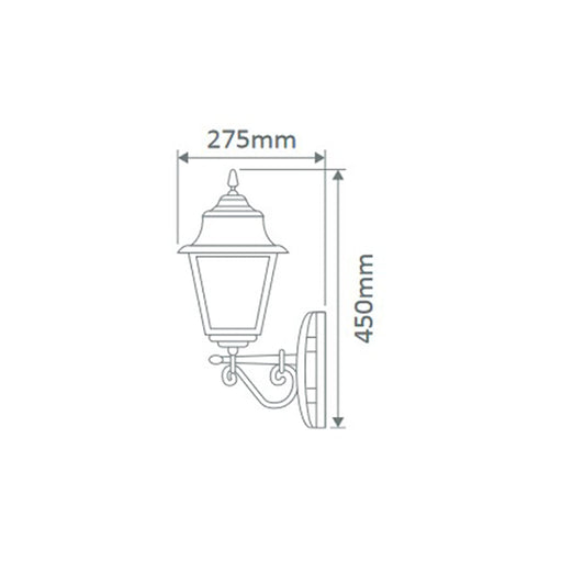 Buy Outdoor Wall Lanterns Australia Paris Outdoor Wall Lantern Up Bracket H450mm Green Aluminium - 15119