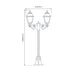 Buy Post Lights Australia Paris Post 2 Lights H1380 Green Aluminium - 15143