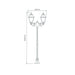 Buy Post Lights Australia Paris Post 2 Lights H2020mm Burgundy Aluminium - 15154