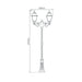 Buy Post Lights Australia Paris Post 2 Lights H2370mm Beige Aluminium - 15164