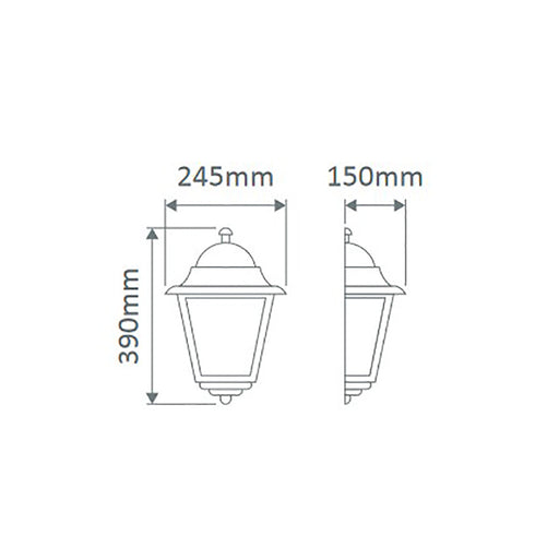 Buy Exterior Wall Lights Australia Paris Exterior Wall Light H390mm Beige Aluminium - 15176