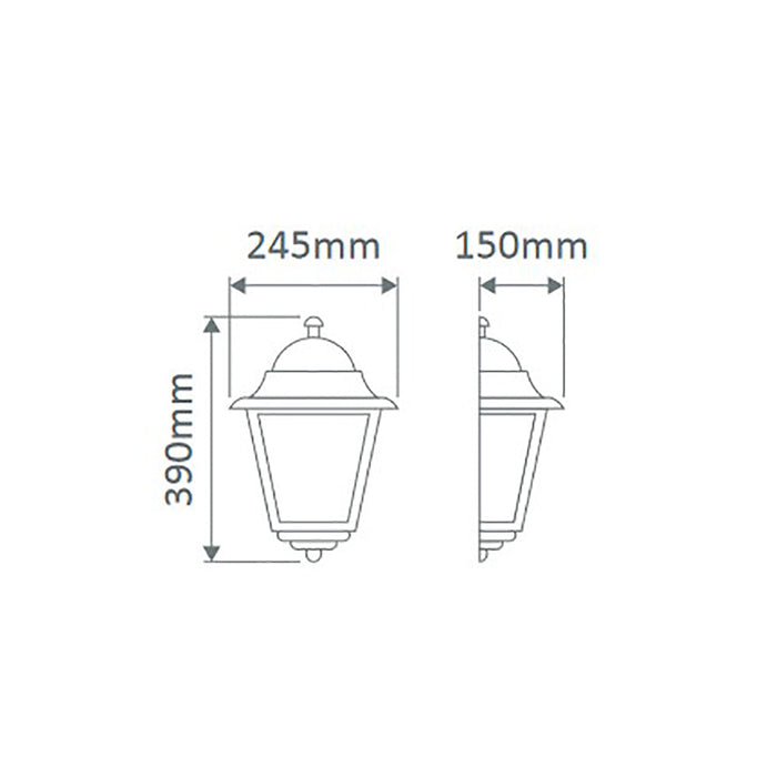 Buy Exterior Wall Lights Australia Paris Exterior Wall Light H390mm Beige Aluminium - 15176