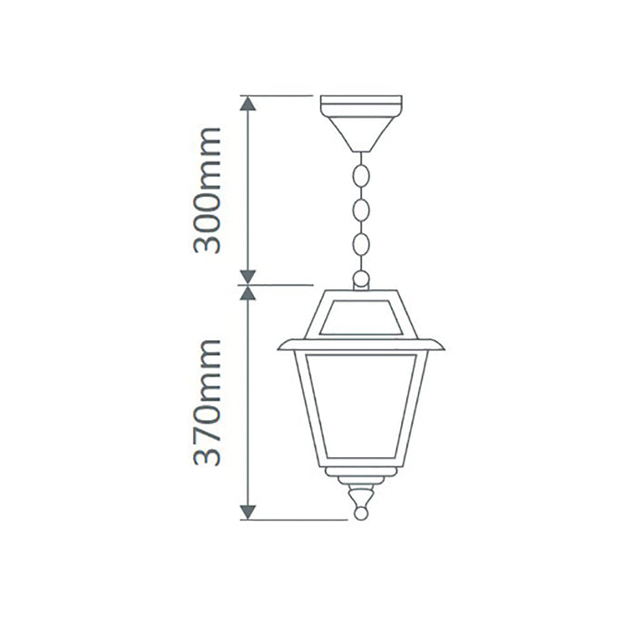 Buy Outdoor Pendant Lights Australia Avignon Outdoor Pendant Light H670mm Black Aluminium - 15189