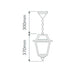 Buy Outdoor Pendant Lights Australia Avignon Outdoor Pendant Light H670mm Black Aluminium - 15189