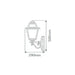 Buy Outdoor Wall Lanterns Australia Avignon Outdoor Wall Lantern Up Bracket H500mm Green Aluminium - 15197