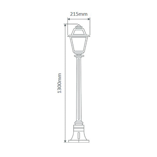 Buy Post Lights Australia Avignon Post Light H1300mm Burgundy Aluminium - 15214