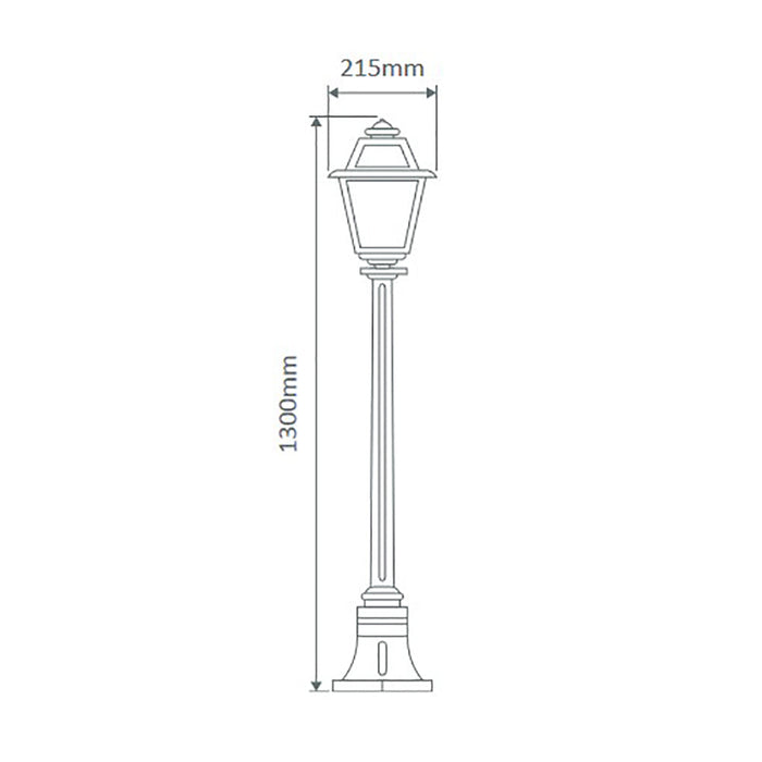 Buy Post Lights Australia Avignon Post Light H1300mm Beige Aluminium - 15212