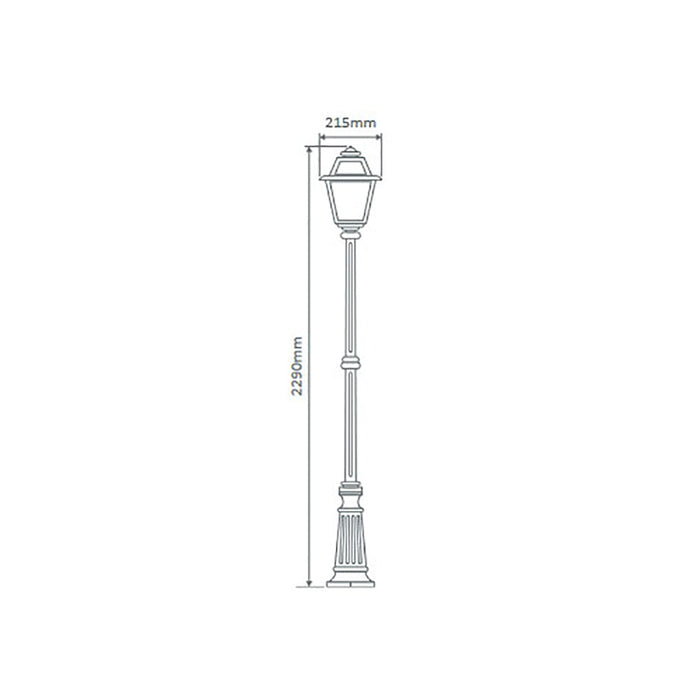Buy Post Lights Australia Avignon Post Light H2290mm Beige Aluminium - 15236