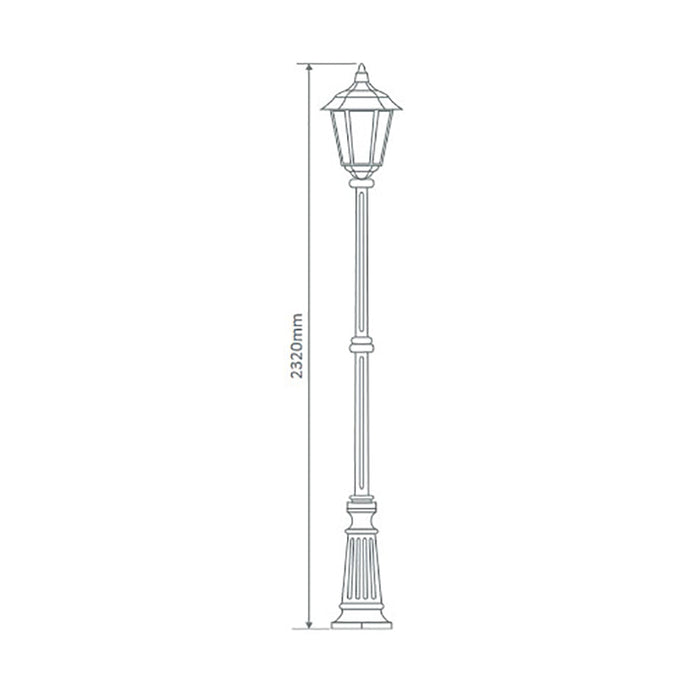 Buy Post Lights Australia Turin Post Light H2320mm Burgundy Aluminium - 15460