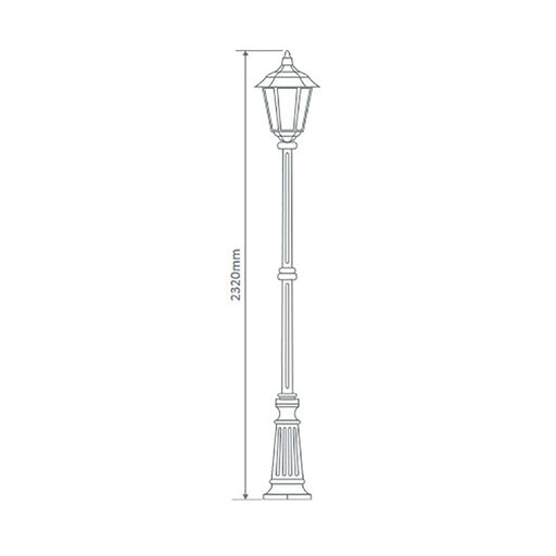Buy Post Lights Australia Turin Post Light H2320mm Beige Aluminium - 15458