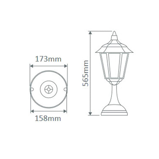 Buy Pillar & Pedestal Lights Australia Turin Pillar Light H565mm White Aluminium - 15499