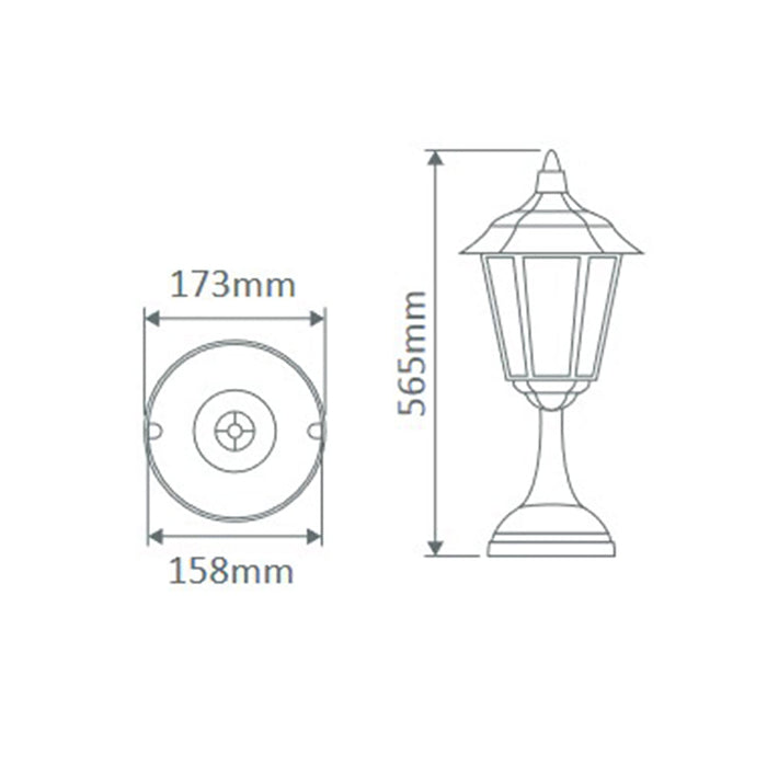Buy Pillar & Pedestal Lights Australia Turin Pillar Light H565mm White Aluminium - 15499