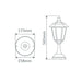 Buy Pillar & Pedestal Lights Australia Turin Pillar Light H565mm White Aluminium - 15499