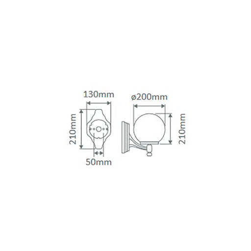 Buy Exterior Wall Lights Australia Siena Exterior Wall Light H300mm Beige Aluminium - 15518