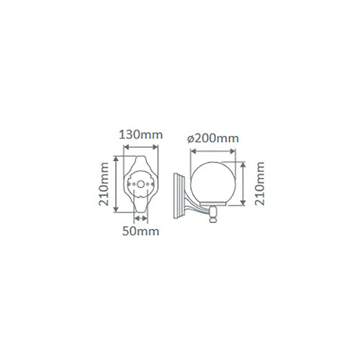 Buy Exterior Wall Lights Australia Siena Exterior Wall Light H300mm Beige Aluminium - 15518