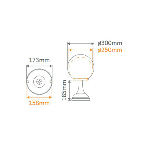 Buy Pillar & Pedestal Lights Australia Siena Large Pillar Light W300mm Black Aluminium - 15531