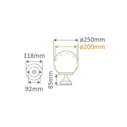 Buy Pillar & Pedestal Lights Australia Siena Small Pillar Light W250mm White Aluminium - 15547