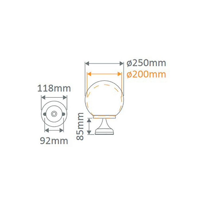 Buy Pillar & Pedestal Lights Australia Siena Small Pillar Light W250mm White Aluminium - 15547