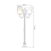 Buy Post Lights Australia Lisbon Post 2 Lights Up Bracket H1890mm W300mm Burgundy Aluminium - 15718