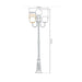 Buy Post Lights Australia Lisbon Post 4 Lights Up Bracket H2500mm W250mm Black Aluminium - 15771