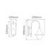 Buy Exterior Wall Lights Australia Monaco Exterior Wall Light Curved Arm H490mm Black Aluminium - 15807