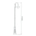 Buy Post Lights Australia Monaco Post Light H2400mm Black Aluminium - 15843