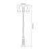 Buy Post Lights Australia Monaco Post 2 Lights H2400mm Beige Aluminium - 15848