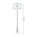 Buy Post Lights Australia Monaco Post 3 Lights H2400mm White Aluminium - 15859