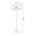 Buy Post Lights Australia Monaco Post 3 Lights H2380mm Black Aluminium - 15861