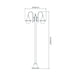 Buy Post Lights Australia Monaco Post 2 Lights H2380mm Burgundy Aluminium - 15868