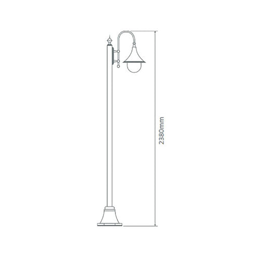 Buy Post Lights Australia Monaco Post Light H2380mm White Aluminium - 15877
