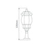 Buy Pillar & Pedestal Lights Australia Vienna Pillar & Pedestal Light H630mm Green Aluminium - 16001