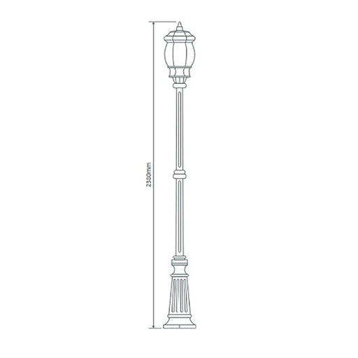 Buy Post Lights Australia Vienna Post Light H2380mm Beige Aluminium - 16010
