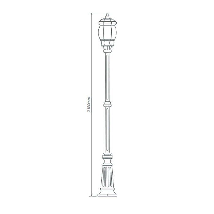 Buy Post Lights Australia Vienna Post Light H2380mm Burgundy Aluminium - 16012