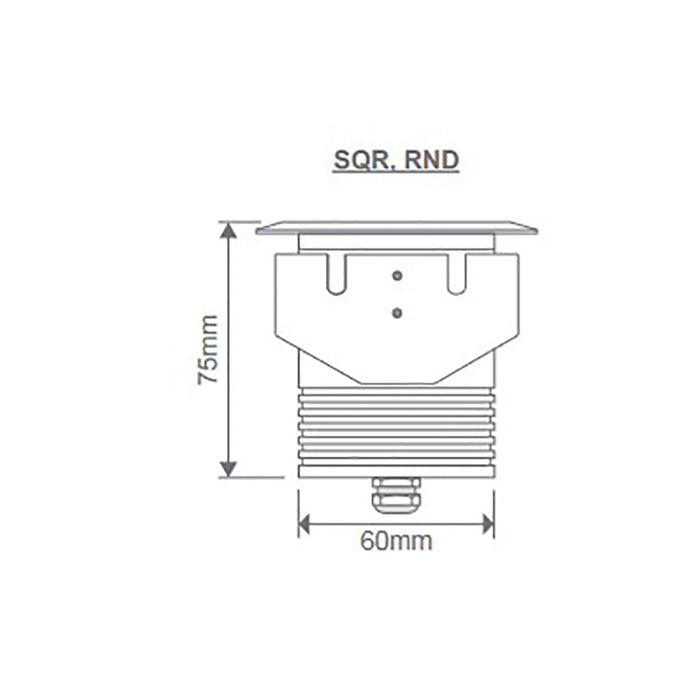 Buy Inground Lights Australia Deka Inground Light 12V Black Aluminium 3000K - 19458