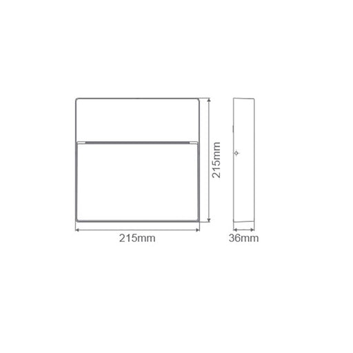 Buy Outdoor Step Lights Australia Zeke Square Outdoor Step Light Black Aluminium 5000K - 19517