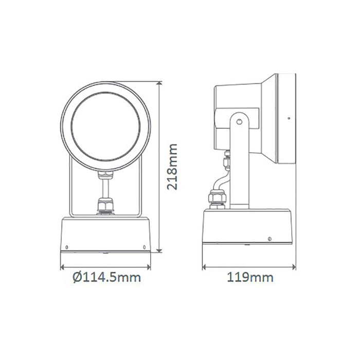 Buy Exterior Spotlights Australia Vision Exterior Spotlight Silver Aluminium 3000K - 19519