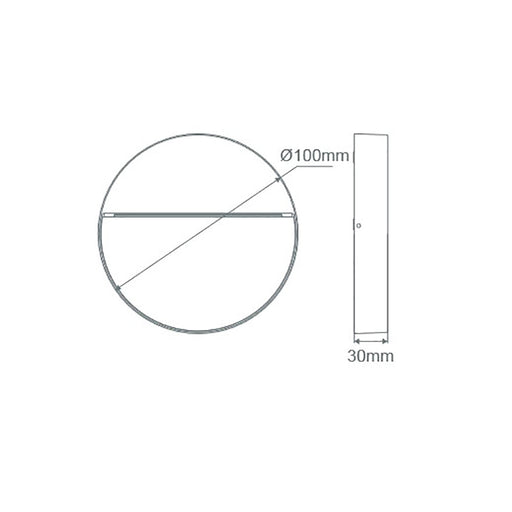 Buy Exterior Wall Lights Australia Zeke Round Exterior Wall Light 4W Black Aluminium 3000K - 19526
